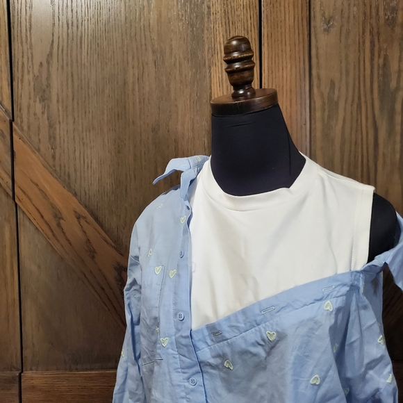 Maje Layered Menswear Blouse - Picture 3 of 6